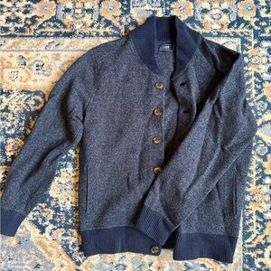 J. Crew Blue Button-Up Cardigan